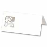 Confetti White daisy place card pk of 10