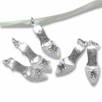 Confetti White diamante shoe charm pk of 6