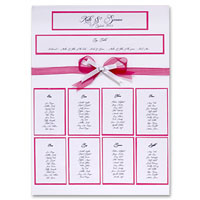 Confetti White/hot pink table planner kit