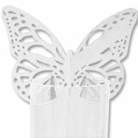 Confetti White lasercut butterfly place card pk 10