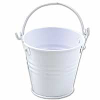 Confetti White metal bucket