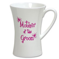 Confetti white mother of the groom mug
