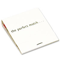 Confetti White/silver `he perfect match`matchbook pk 10
