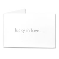 Confetti White/silver lucky in love scratch card holder pk of 10