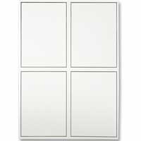 Confetti White/silver printable foil border A6 table/menu cards W105 x H148mm pk of 24