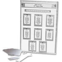 Confetti White silver table planner kit