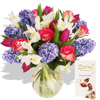 with Chocolates Deluxe - flowers