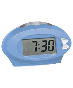 Constant Blue LCD Alarm Clock