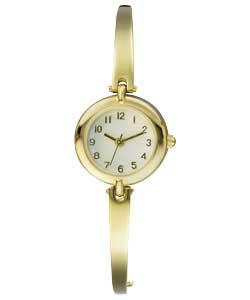 Ladies Gold Coloured Bangle Watch