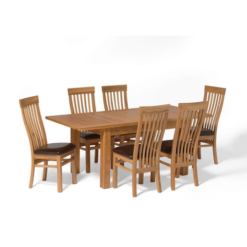 Oak Dining Set (Extending Table + 6