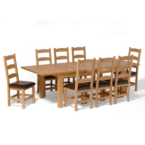 Large Dining Set with 8 Amish