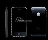 Continental Mobiles Continental Apple iPhone 3G Unlocked Black 16GB VS1 Black and White Diamond Encrusted Luxury Mobile Phone