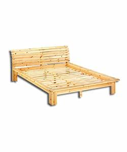 Solid Pine Double Bedstead - Frame Only