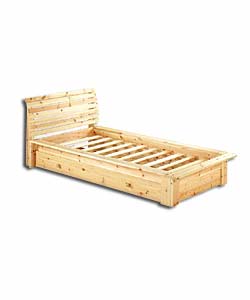 Continental Solid Pine Single Bedstead with 1 Drawer