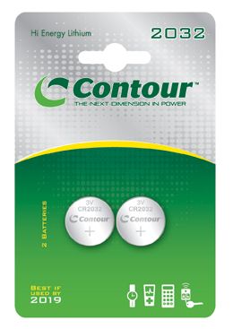 Contour CR2032 Battery - x2 Pack