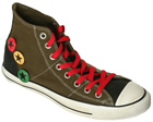Converse All Star The Clash Green Canvas Trainers