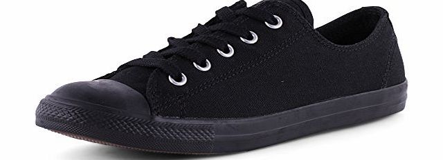 Converse Chuck Taylor Dainty Ox Womens Canvas Trainers Black Black - 7 UK