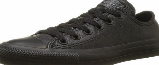 Converse  Chuck Taylor All Star Mono Leather Ox, Unisex-Adult Trainers, Black Mono, 7 UK (40 EU)