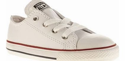 kids converse white & red all star oxford