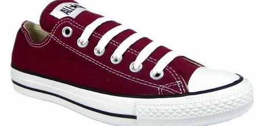 M9691 Unisex All Star Ox Canvas Trainers Mens Sizes Available - Maroon