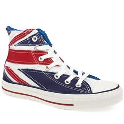 Male A/S Hi The Who Fabric Upper in White and Blue