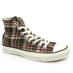 Converse Male As Hi Too Plaid Fabric Upper in Grey and Black