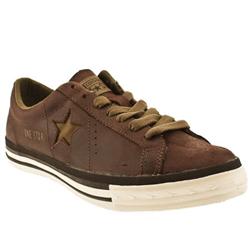 Converse Male Premier One Star Leather Upper in Brown