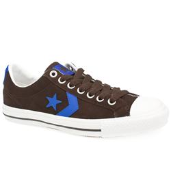 Converse Male Star Player Suede Upper in Brown and Navy