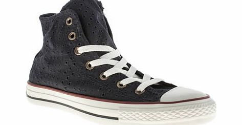 Navy All Star Hi Eyelet Cut Out Trainers