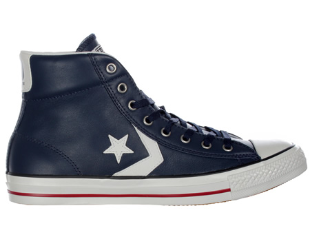 Star Player EV Mid Navy Leather Trainers