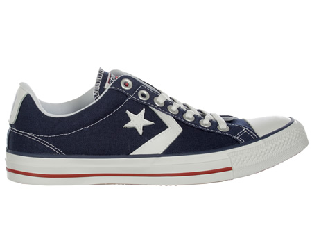 Star Player EV Navy/White Canvas Trainers