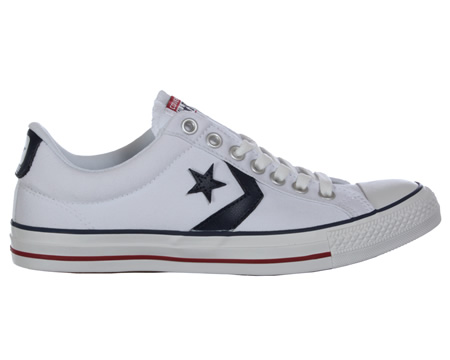 Star Player EV OX White Canvas Trainers