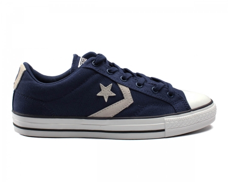 Star Player OX Blue Canvas Trainers