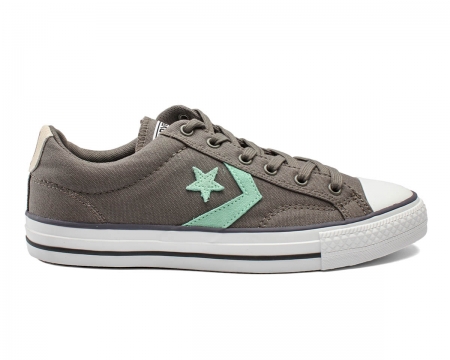 Star Player OX Khaki Canvas Trainers