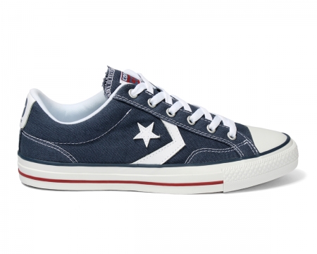 Star Player Ox Navy/White Canvas Trainers
