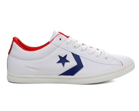 Star Player OX White Canvas Trainers
