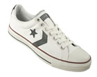 Star Player Ox White/Grey Canvas Trainers