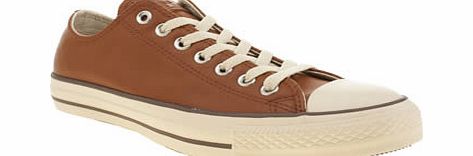 Tan All Star Leather Oxford Trainers