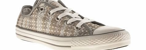 White  Silver Sequins Trainers