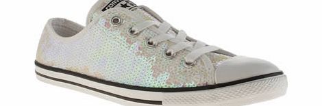 Converse White All Star Dainty Oxford Sequins