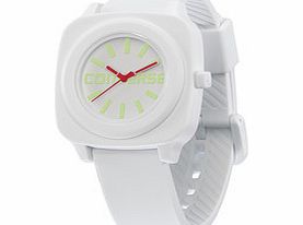 Converse White and yellow rubber strap watch