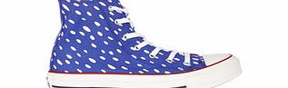 Converse Womens blue and white patterned hi-tops