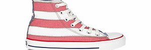 Converse Womens CT red and navy hi-tops