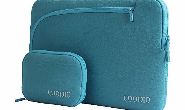  Universal 13.3 inch Laptop Sleeve Bag Case Pouch + Accessory Bag for Apple Macbook Air 13, Macbook Pro Retina 13 (Fit all 13.3 inch ultrabook laptop) - Colour Light Blue