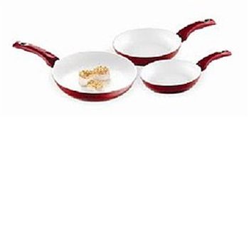 Cooks Professional - Ceramic Pan Set in Red
