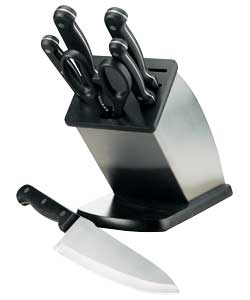 Cookworks 6 Piece Black and Stainless Steel