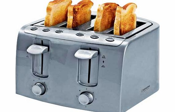 Cookworks KT-223 4 Slice Toaster - Silver