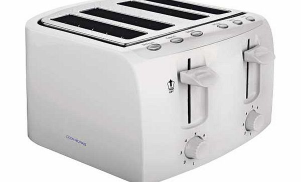 Cookworks KT-223 4 Slice Toaster - White