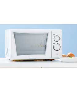 White Manual Microwave