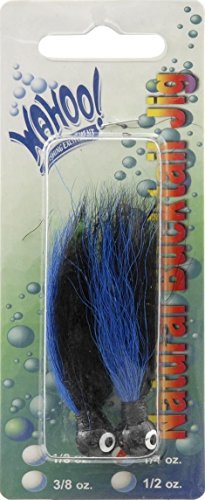 Wahoo Fishing Black/Blue Bucktail Jig .25 Ounce - High Quality/Fishing Accessory